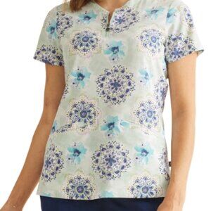 XS/M Healing Hands Ivy Print Top in Water Color Medallion